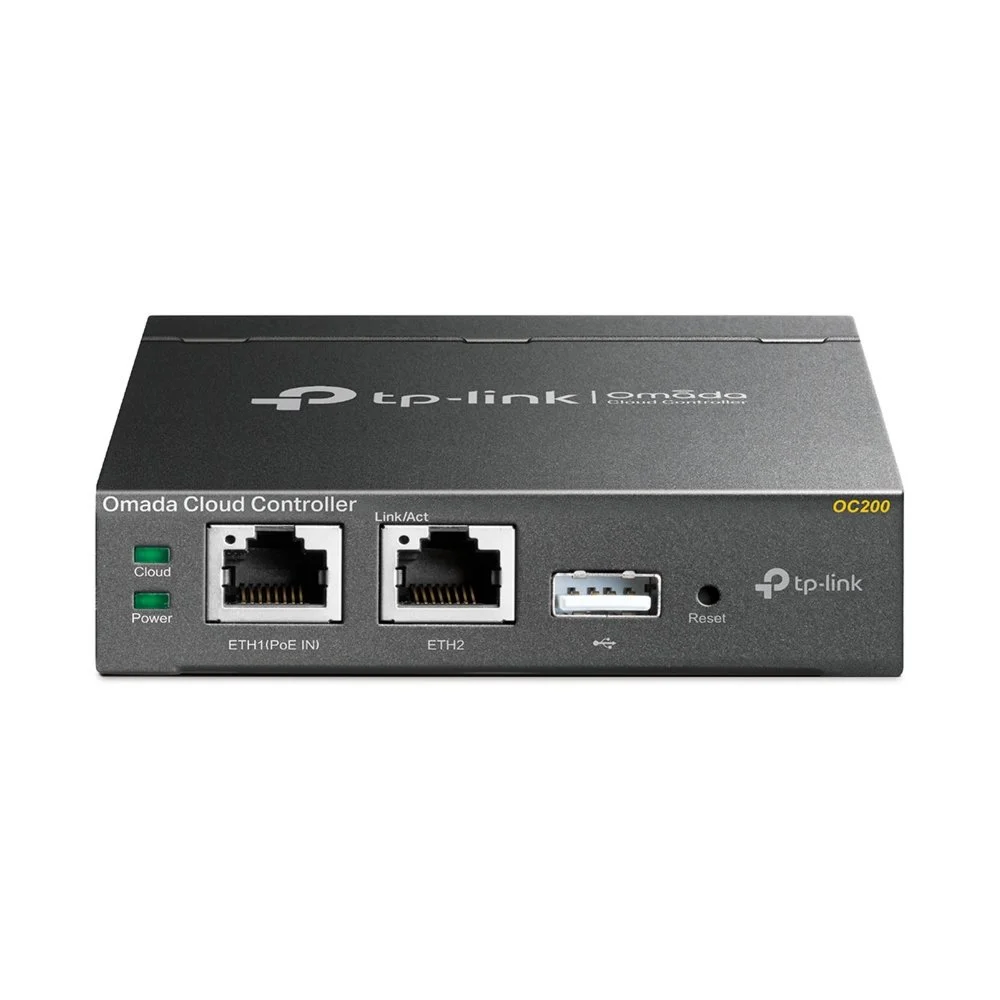 TP-Link Omada OC200 Cloud Controller | 2x 10/100 Mbit/s Ethernet | PoE Stromversorgung | Schwarz