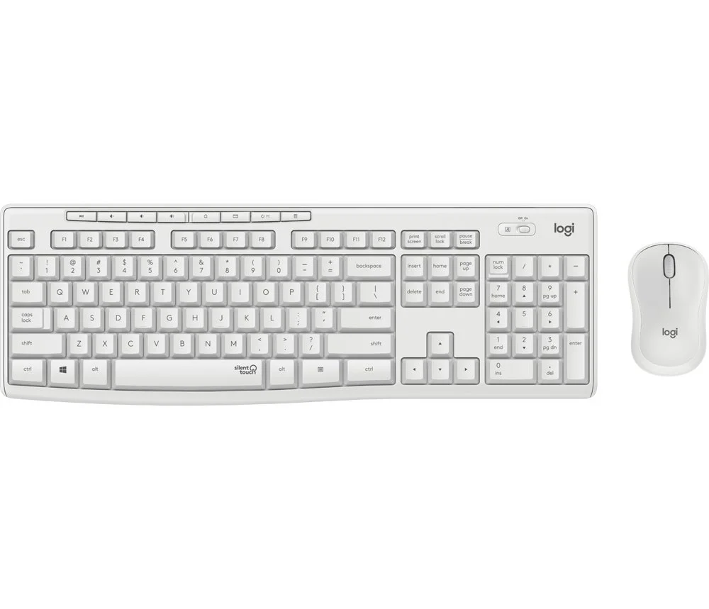 QWERTZ | Logitech MK295 Weiß | Kabellose Maus- und Tastaturkombination | QWERTZ
