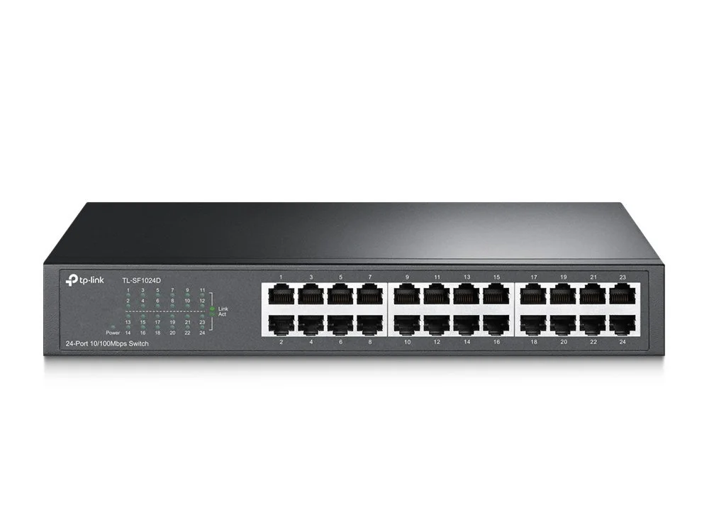 TL-SF1024D | 24-Port 10/100Mbps Unmanaged Switch | Auto MDI/MDIX | Energieeffizient | Rackmontierbar | Rückläufer