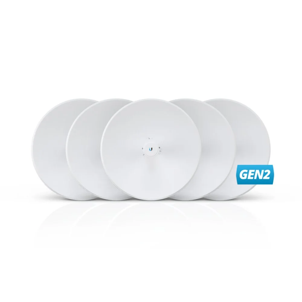 Ubiquiti PowerBeam AC Gen2 5GHz | Netzwerk-Repeater (5 Stück) | 400 Mbit/s | Weiß