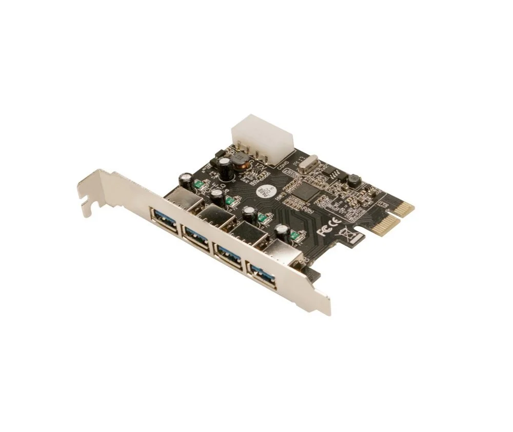 LogiLink PC0057A | PCI Express USB 3.2 Gen 1 (3.1 Gen 1) Karte | 4x USB-A Anschlüsse | 5 Gbit/s | Intern