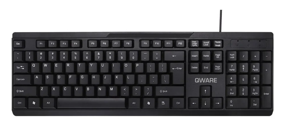 QWARE Wired Keyboard Liverpool Black