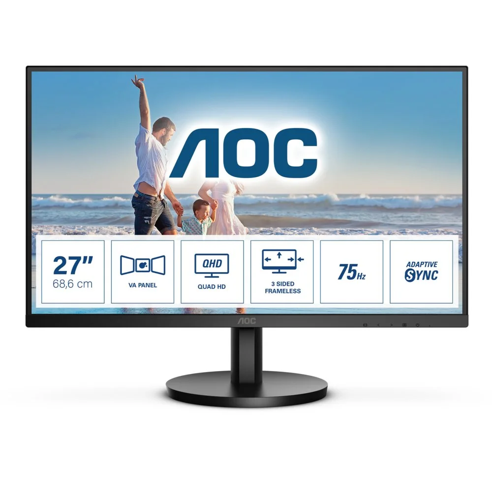 AOC Q27B3MA 27" | 2560x1440 QHD VA | 75Hz | 1ms | Ultra Slim Rahmen | QHD Monitor