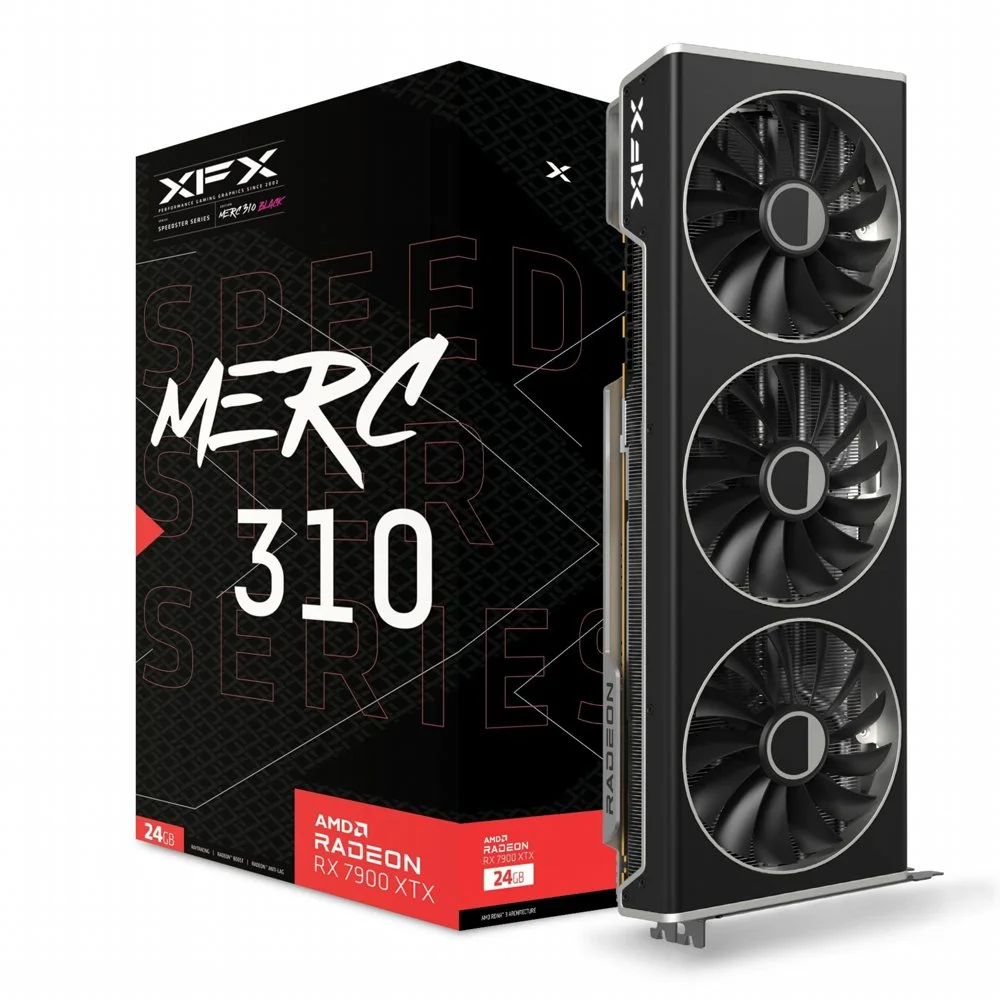 XFX Speedster MERC 310 RX 7900 XTX Black Edition | 24GB GDDR6 VRAM | Grafikkarte | GPU | AMD