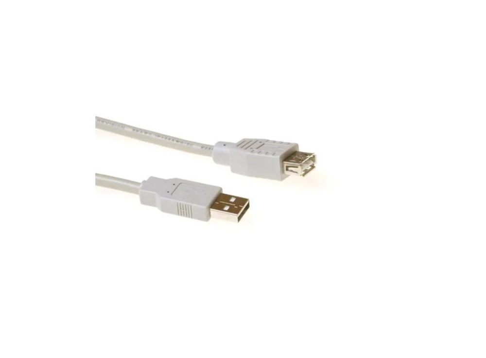 ACT | USB 2.0-Verlängerungskabel | USB-A-Stecker auf USB-A-Buchse | Elfenbein