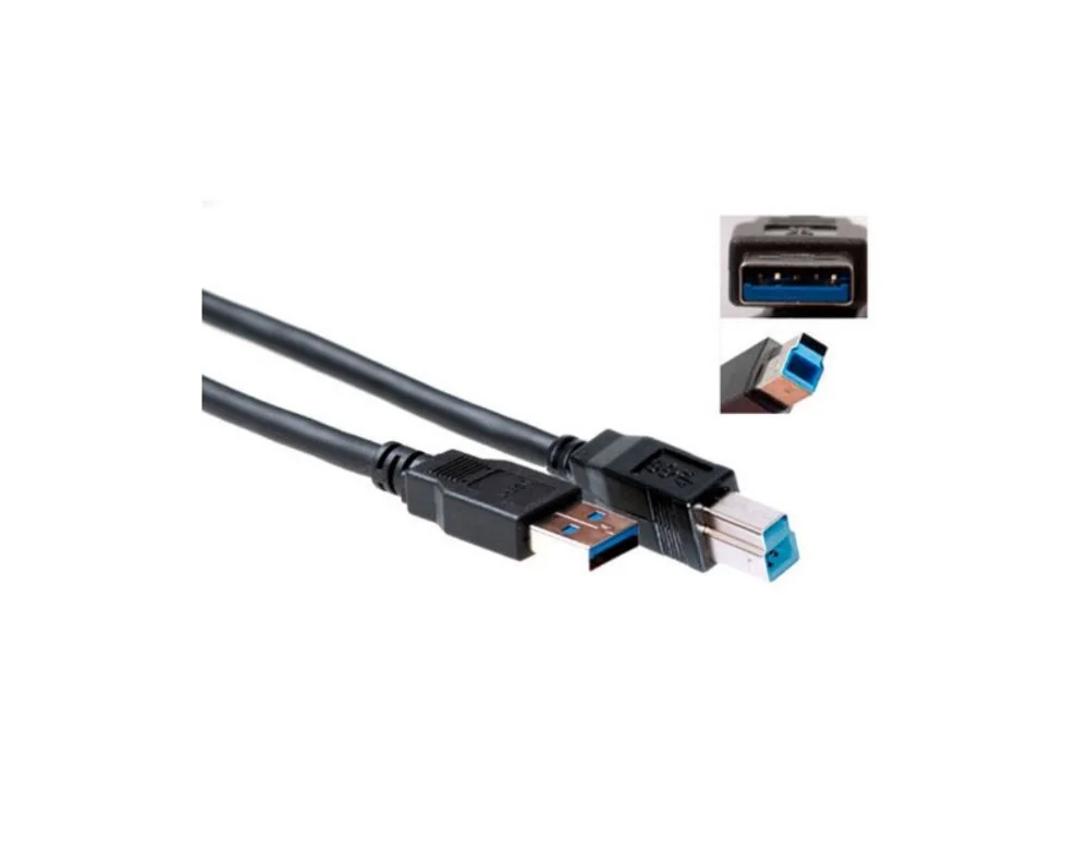 ACT SB3019 | USB 3.2 Gen 1 Kabel | USB-A auf USB-B | 2 m | Schwarz