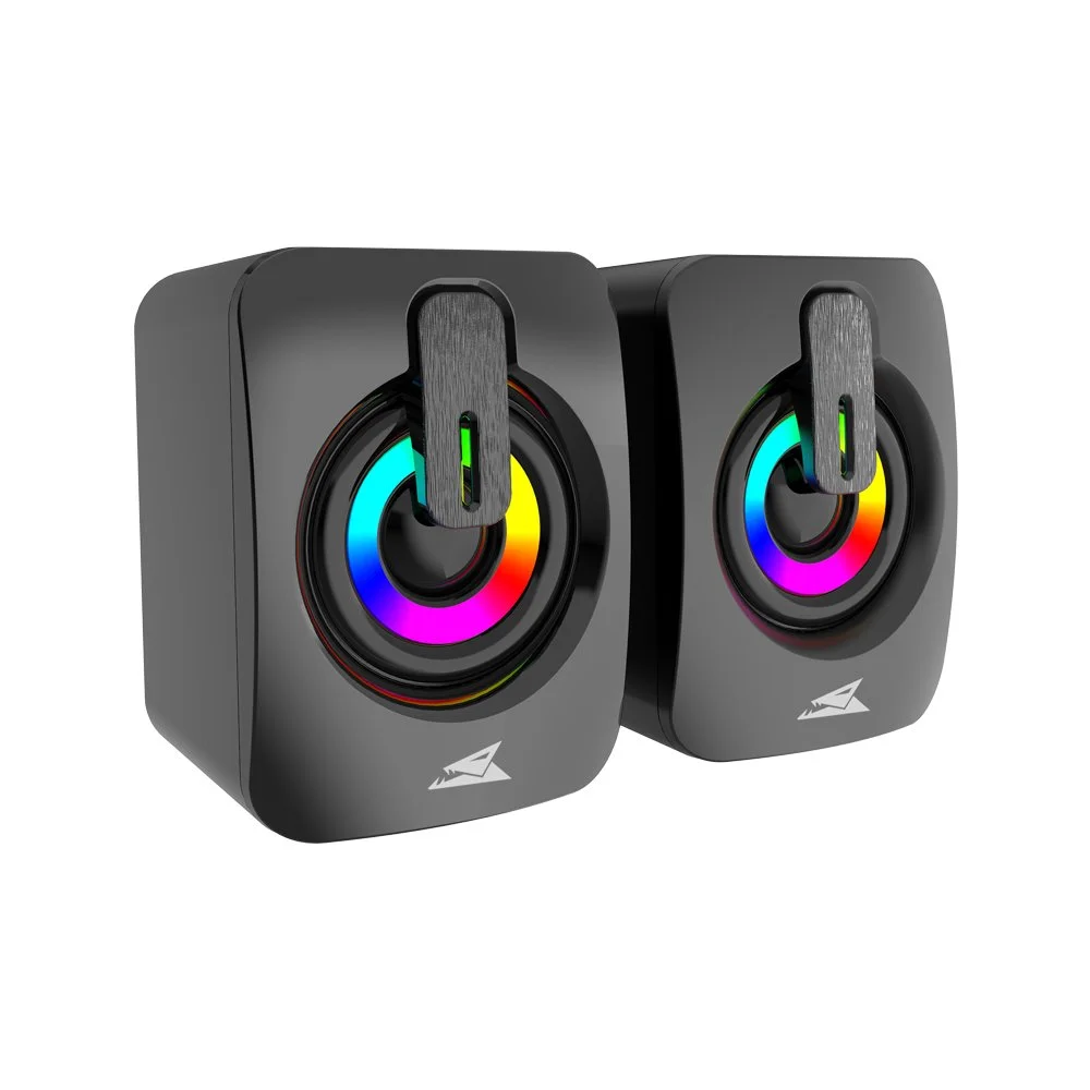 Baracuda SEASHELL Rainbow | 2.0 Stereo Lautsprecher-Set USB | 2x3000mW | Schwarz