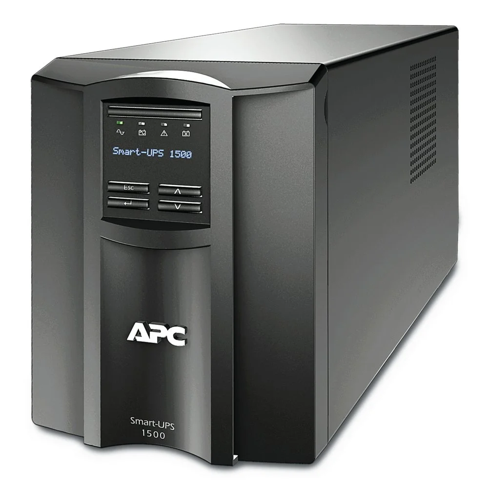 APC Smart-UPS SMT1500IC | 1500 VA / 1000 W | 8x IEC C13 Steckdosen | Reine Sinuswelle | AVR Spannungsregelung | LCD-Display | SmartConnect