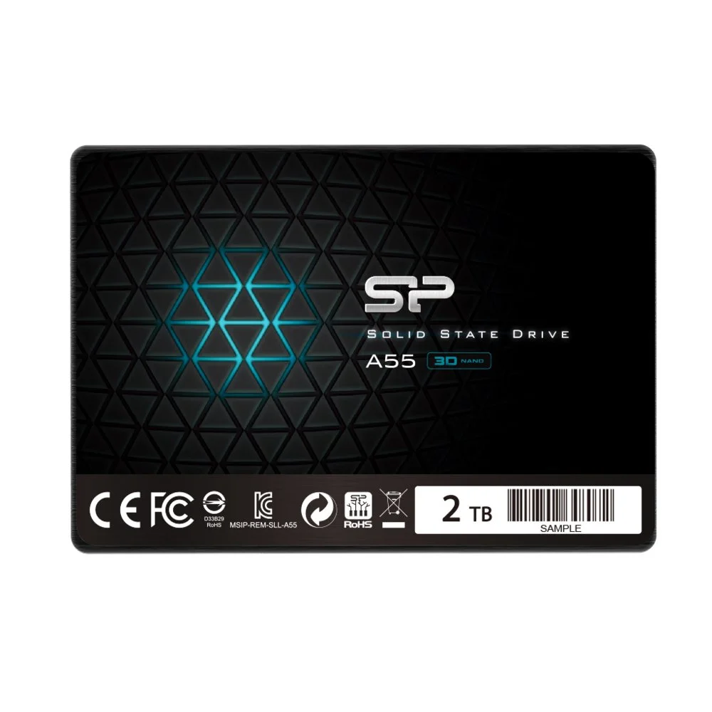 Silicon Power A55 | 2TB SATA SSD | 2,5'' | 500MB/s Lesen | 450MB/s Schreiben