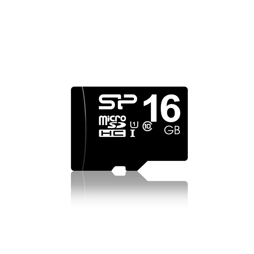 Silicon Power Elite | MicroSDHC | 16 GB | Klasse 10 | UHS-I U1 | Inklusive SD-Adapter | Schwarz