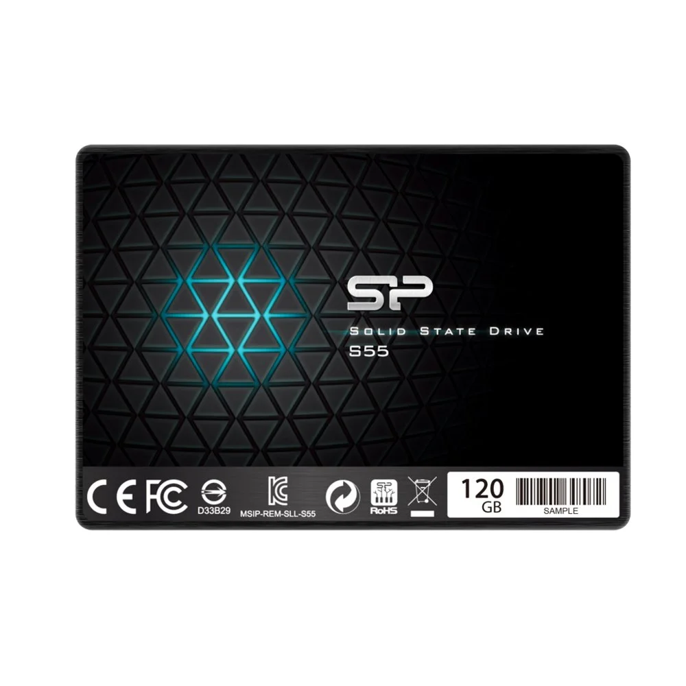 Silicon Power Slim S55 | 120 GB SATA SSD | 2,5″ | bis zu 520 MB/s Lesen