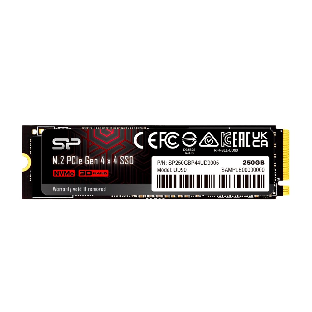 Silicon Power UD90 | 250GB NVMe SSD | M.2 Gen4 | 4.800MB/s Lesen | 4.200MB/s Schreiben