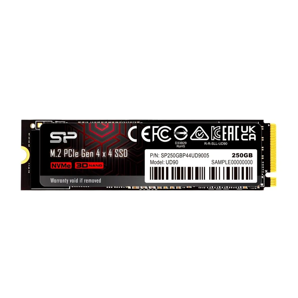 Silicon Power UD90 | 250GB NVMe SSD | M.2 Gen4 | 4.800MB/s Lesen | 4.200MB/s Schreiben