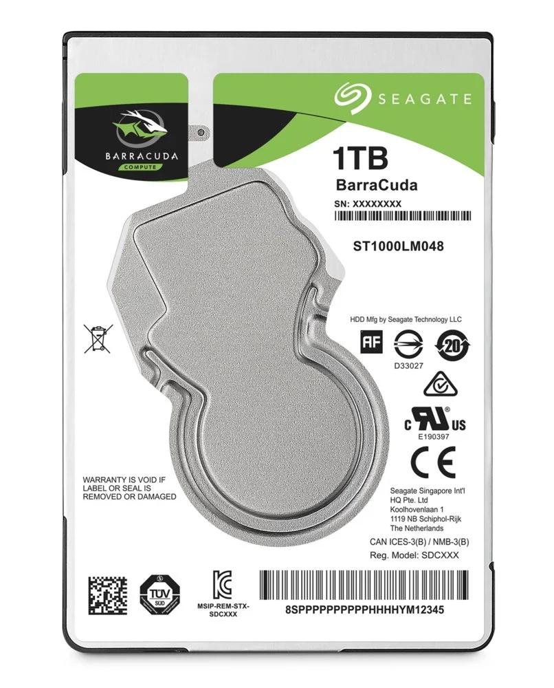Seagate Barracuda HDD 2.5" | 1TB SATA III | 5400U/min