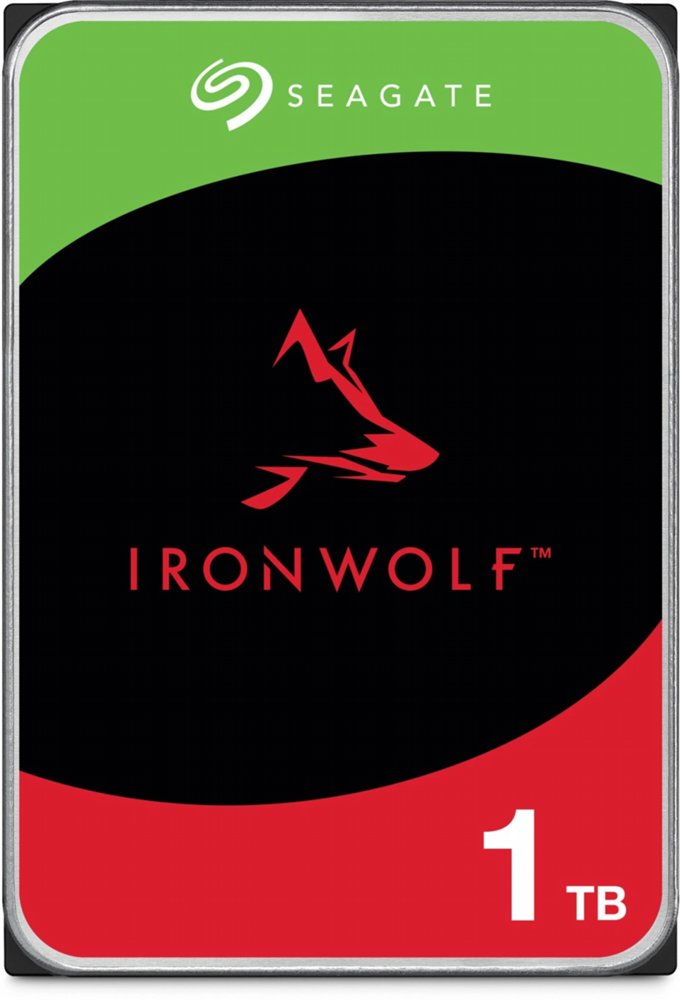 Seagate IronWolf ST1000VN008 | 1TB NAS 3,5"-Festplatte | 5400 U/min | SATA III | 64MB Cache