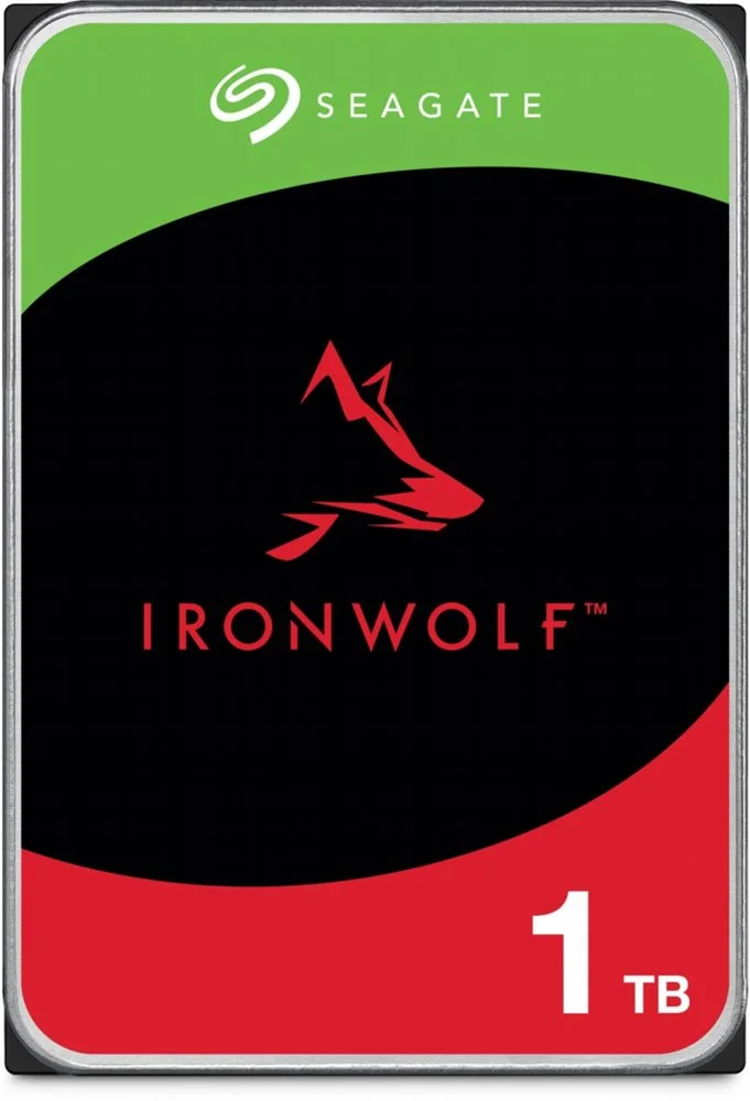 Seagate IronWolf ST1000VN008 | 1TB NAS 3,5"-Festplatte | 5400 U/min | SATA III | 64MB Cache