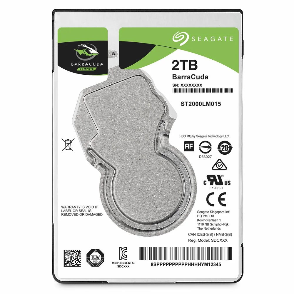Seagate Barracuda HDD 2.5" | 2TB SATA III | 5400U/min