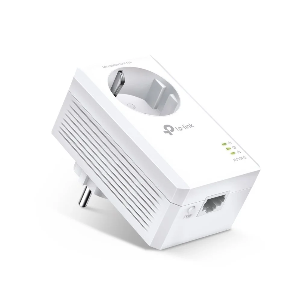 TP-Link TL-PA7017P KIT | Powerline Adapter | 1000 Mbit/s | Gigabit Ethernet | Mit Steckdose | Weiß