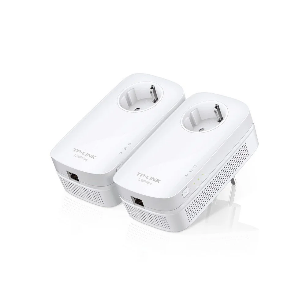 TP-Link AV1300 | Gigabit Powerline Adapter Set | HomePlug AV2 | 1200 Mbit/s | Mit Steckdose | Starterkit