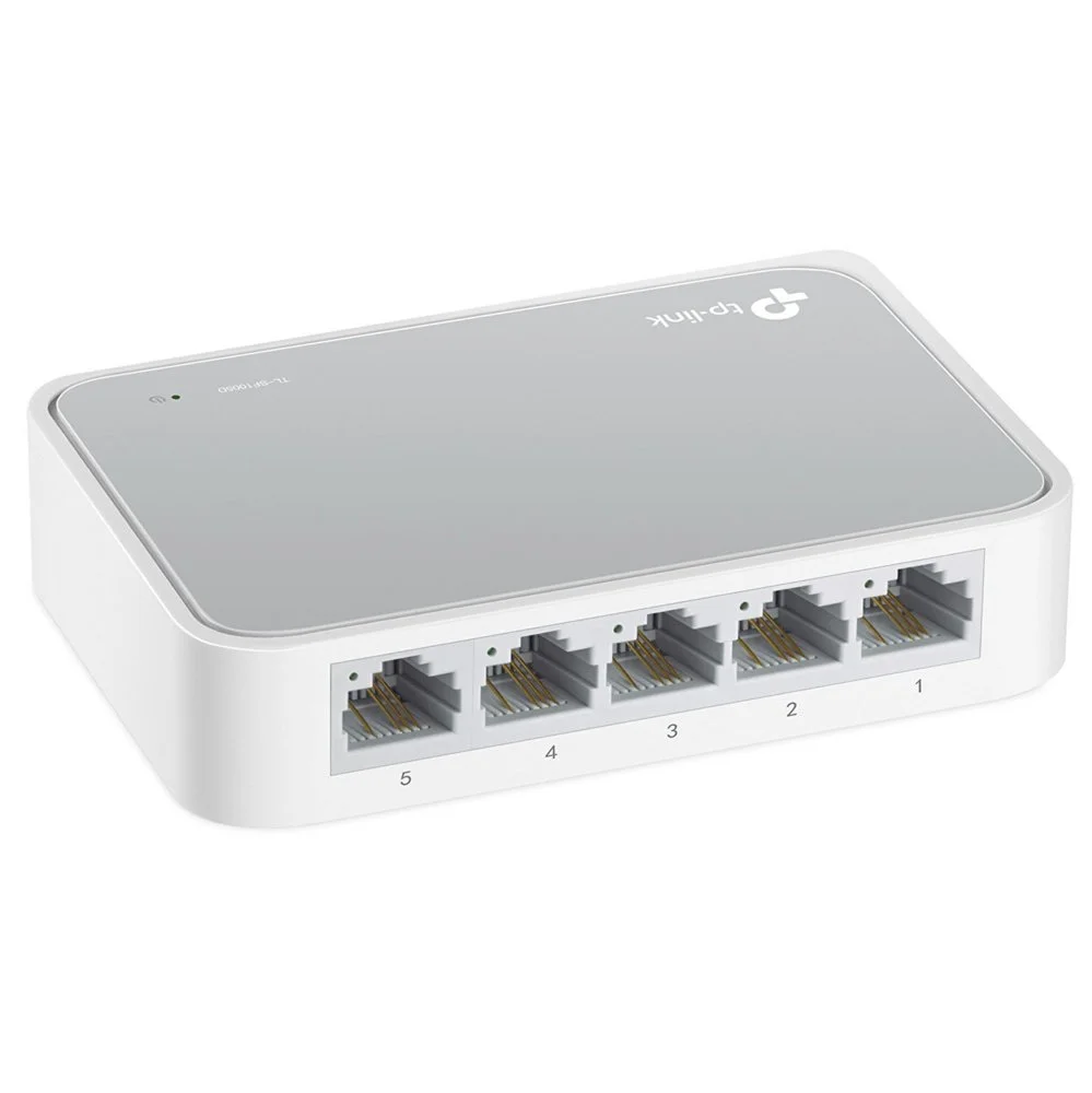 TP-Link TL-SF1005D | Unmanaged Switch | 5-Port Fast Ethernet (10/100 Mbps) | Weiß