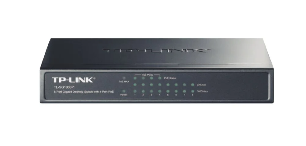 TP-Link TL-SG1008P | 8-Port Gigabit Desktop-Switch | 4x PoE+ | Nicht verwaltet