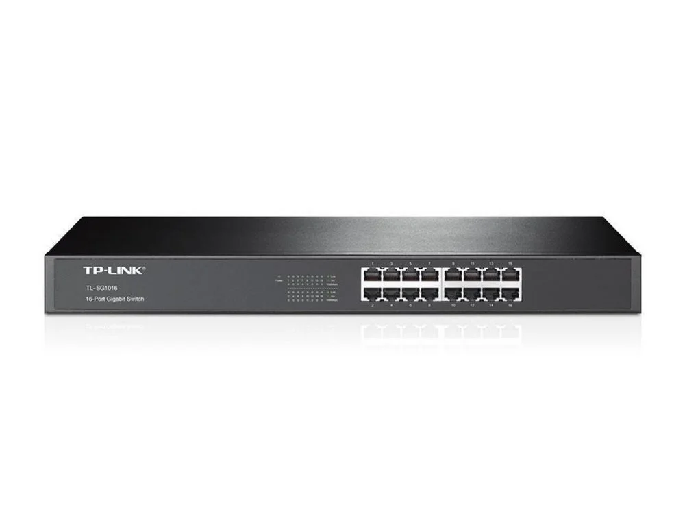 TP-Link TL-SG1016 | Unmanaged Switch | 16 Ports | Gigabit Ethernet (10/100/1000 Mbit/s) | Energieeffizient | Rackmount