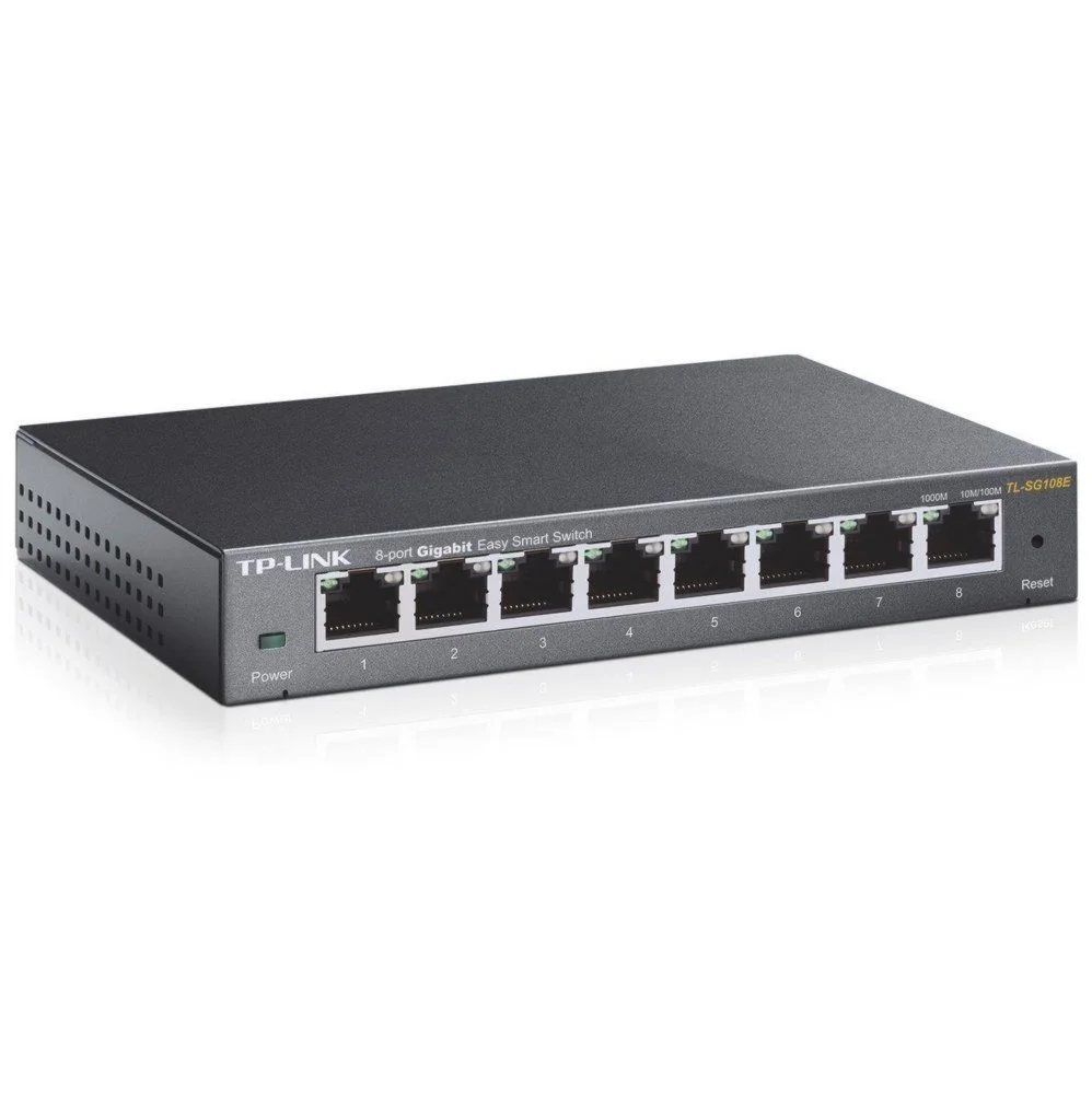 TP-Link TL-SG108S | Unmanaged Switch | 8 Ports | Gigabit Ethernet (10/100/1000 Mbit/s) | Desktop