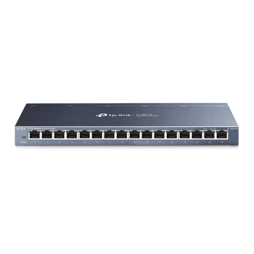 TP-Link TL-SG116 | Unmanaged L2 Switch | 16 Ports | Gigabit Ethernet (10/100/1000 Mbit/s)