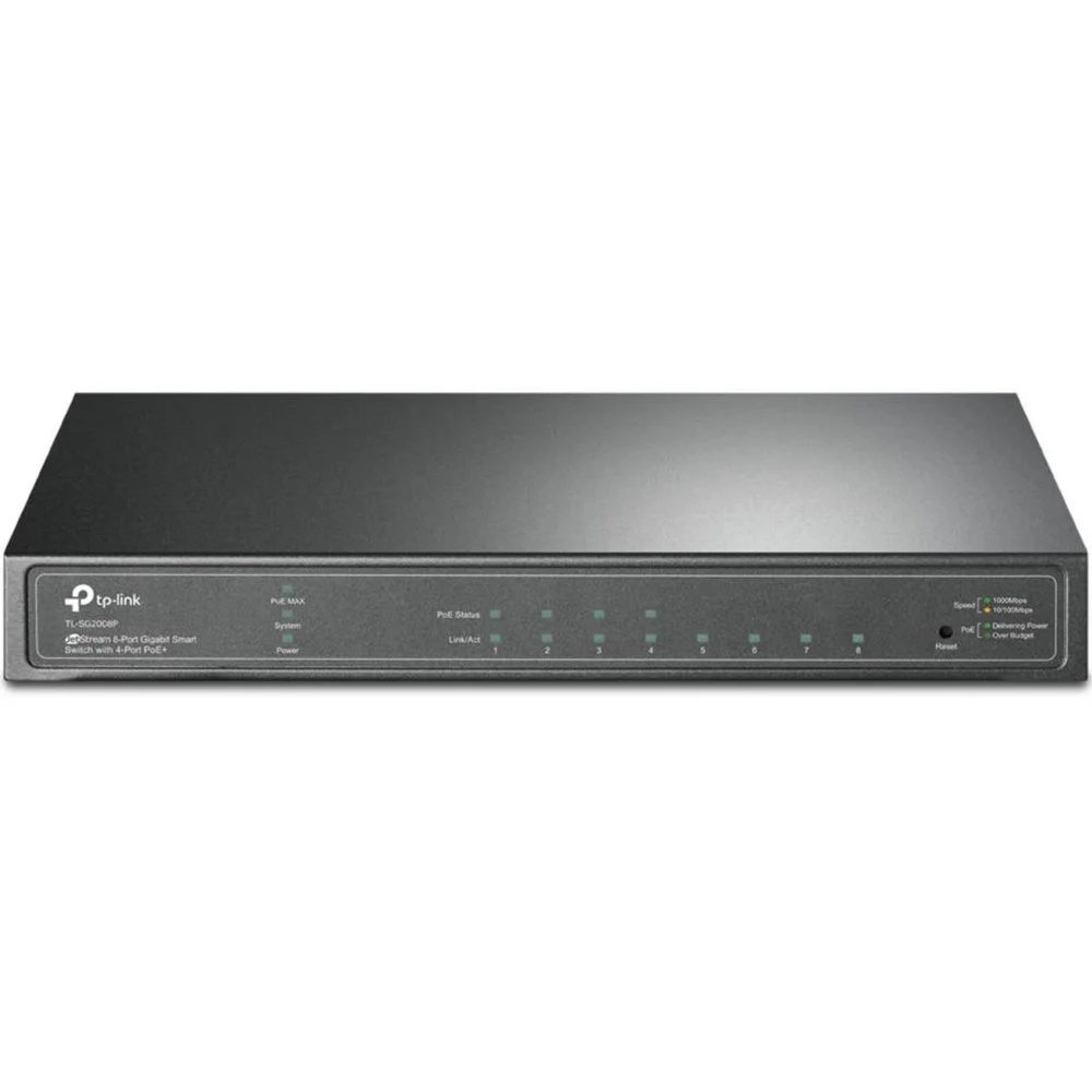 TP-Link TL-SG2008P | Managed Switch | 8 Ports | Gigabit Ethernet (10/100/1000 Mbit/s) | 4x PoE