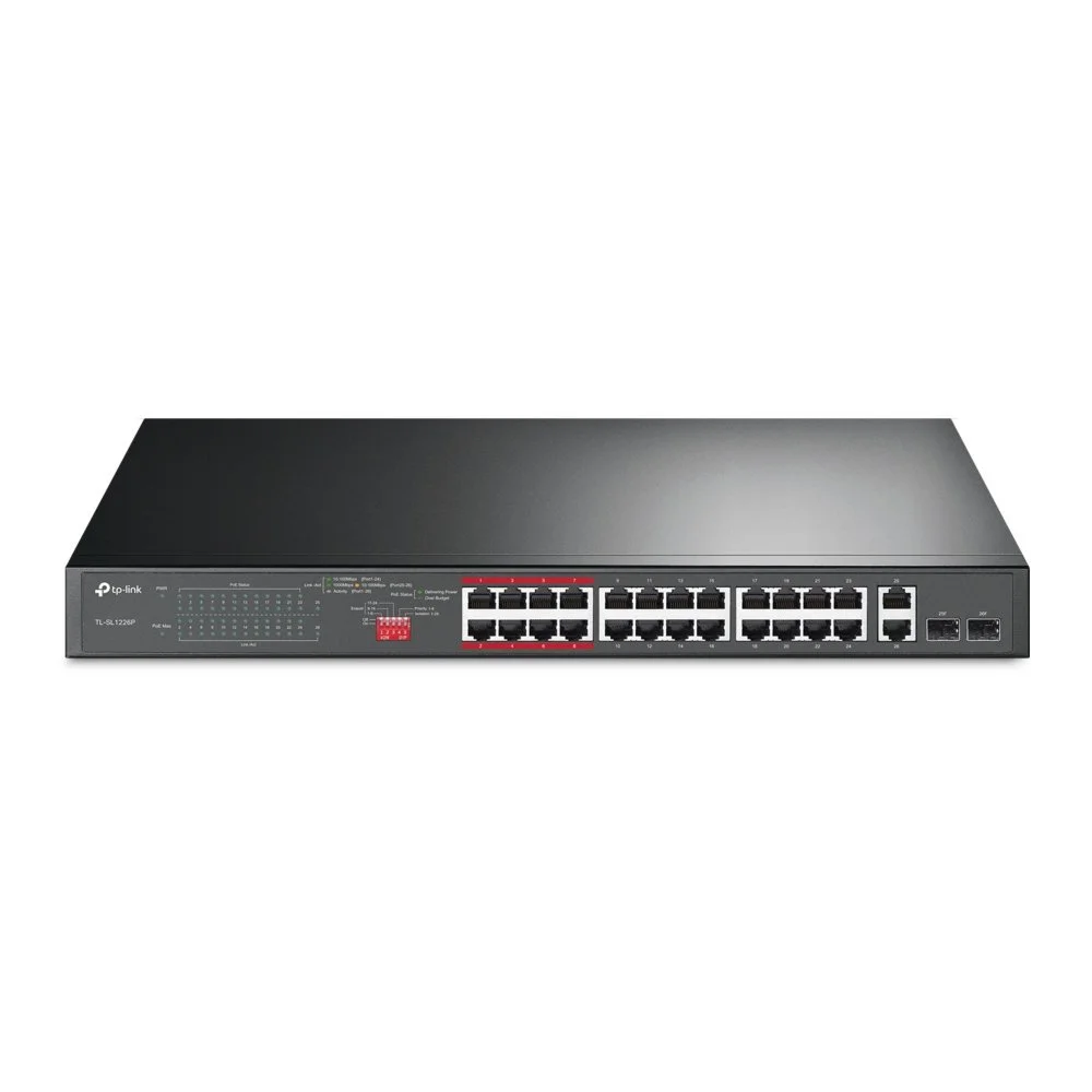 TP-Link TL-SL1226P | Unmanaged Switch | 26 Ports | Gigabit Ethernet (10/100/1000 Mbit/s) | PoE+