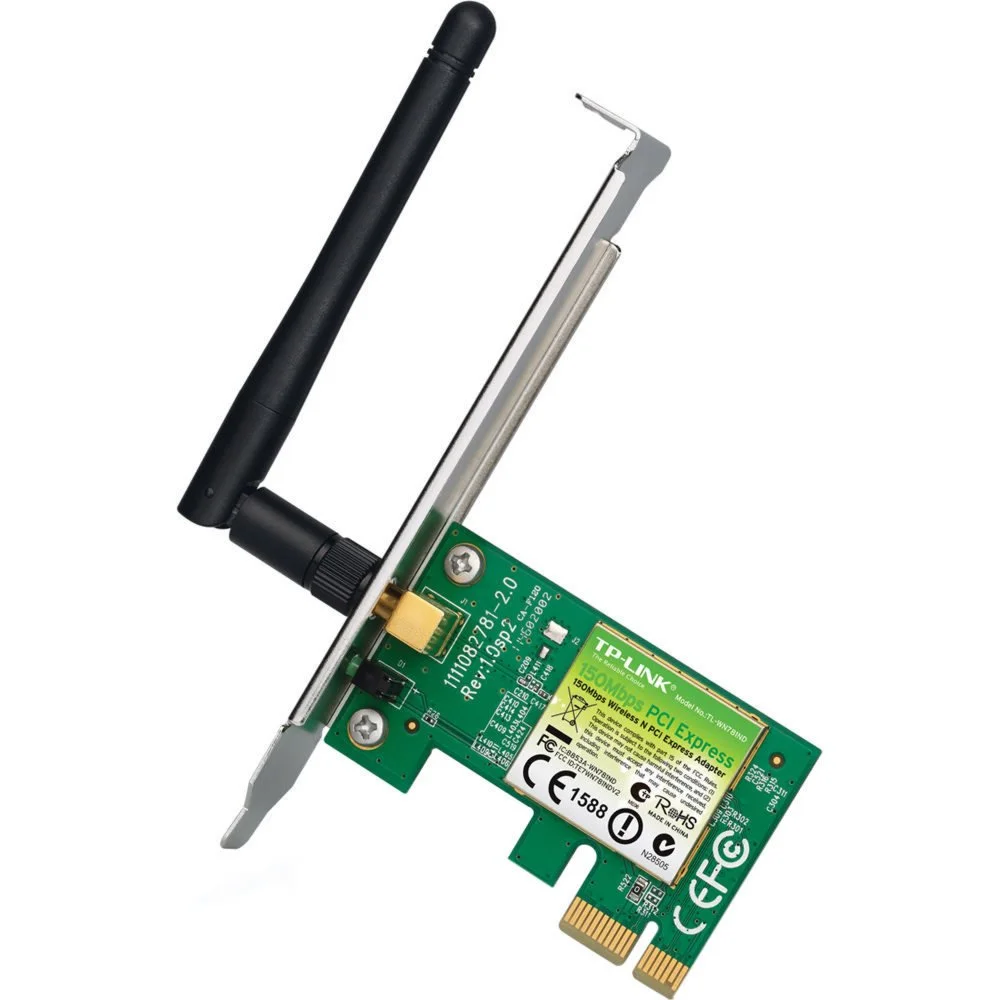 TP-Link TL-WN781ND | Wi-Fi 4 PCI Express-Adapter | Internes WLAN | 150 Mbit/s | Schwarz