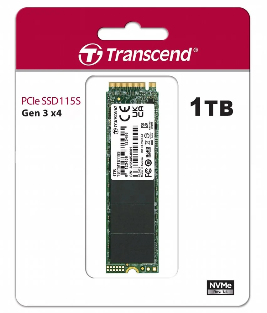 Transcend 115S | 1TB NVMe SSD | M.2 | 3.200MB/s Lesen