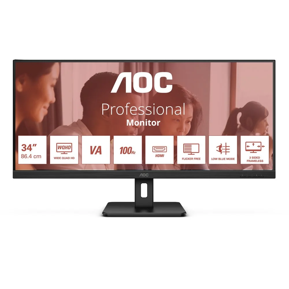 AOC U34E2M 34" | UWQHD 3440x1440 | VA | 100Hz | 4ms | Ultraweitwinkel-Monitor