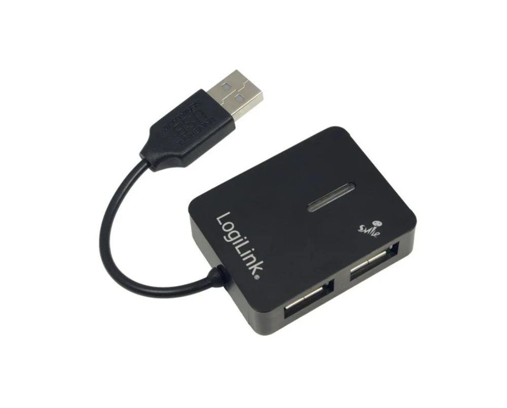 LogiLink | USB 2.0 4-Port-Hub | 480 Mbit/s | Schwarz