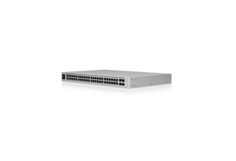 Ubiquiti UniFi USW-48-PoE | Managed L2 Switch | 48 Ports | Gigabit Ethernet (10/100/1000 Mbit/s) | PoE | 1U Rackmount | Edelstahl