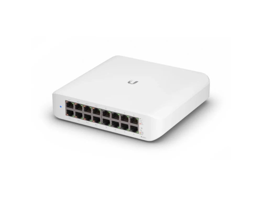 Ubiquiti UniFi Switch Lite 16 PoE | Managed L2 Switch | 16 Ports | Gigabit Ethernet (10/100/1000 Mbit/s) | PoE | Weiß
