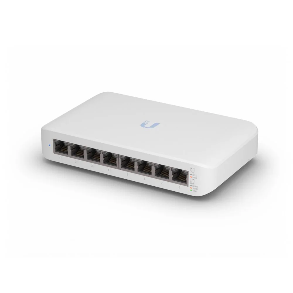Ubiquiti UniFi Switch Lite 8 PoE | Managed L2 Switch | 8 Ports | Gigabit Ethernet (10/100/1000) | Power over Ethernet (PoE) | Weiß