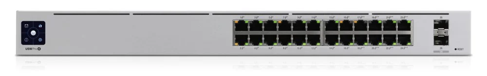 Ubiquiti Networks UniFi Pro | Managed L2/L3 Switch | 24 Ports | Gigabit Ethernet (10/100/1000 Mbit/s) | PoE | 1U Rackmount | Silber