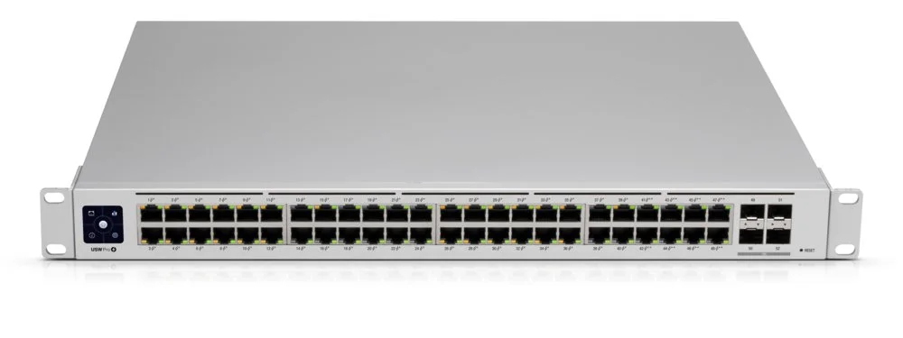 Ubiquiti UniFi USW-Pro-48-PoE Gen2 | Managed L2/L3 Switch | 48 Ports | Gigabit Ethernet (10/100/1000 Mbit/s) | PoE++ | 1U Rackmount | Silber