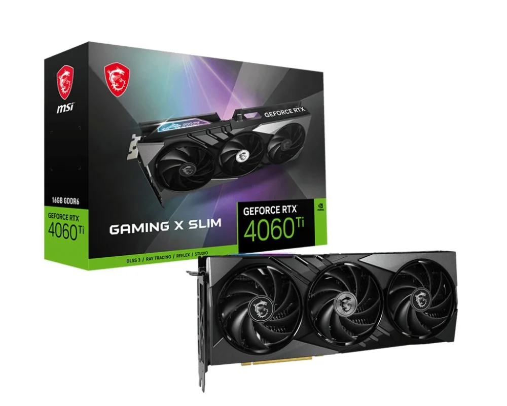 MSI GeForce RTX 4060 Ti Gaming X Slim | 16GB GDDR6 VRAM | Grafikkarte | Nvidia GPU