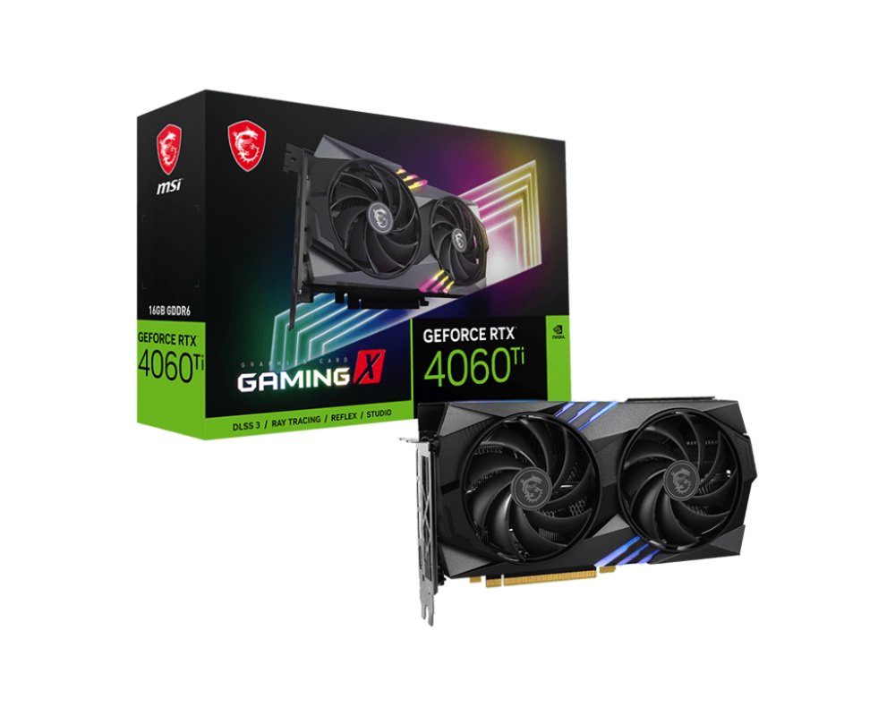 MSI GeForce RTX 4060 Ti Gaming X | 16GB GDDR6 VRAM | Grafikkarte | Nvidia GPU