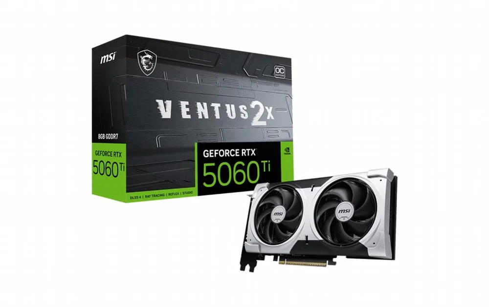MSI GeForce RTX 5060 Ti VENTUS 2X OC PLUS | 8GB GDDR7 | DLSS 4 | Grafikkarte | Nvidia GPU