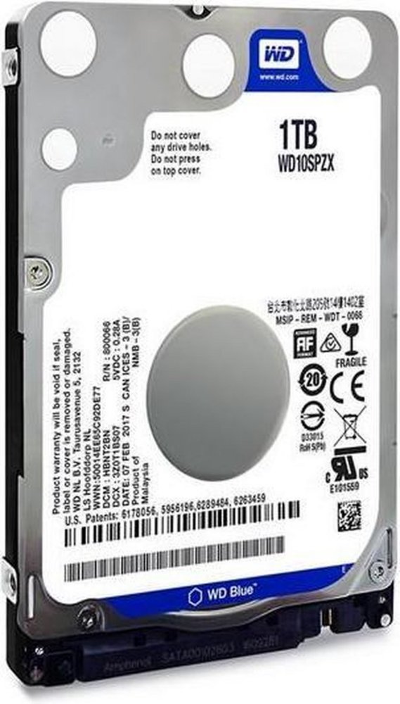 Western Digital Blue | 1TB | 2.5" | SATA III | Ausgebaut (Pulled)