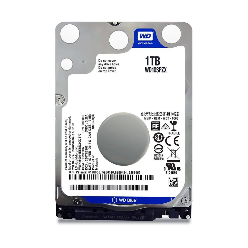 Western Digital Blue | 1TB 2.5" HDD | SATA III | 5400U/min | 128MB Cache