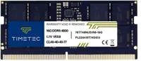 Timetec | 16 GB 1 × 16 GB DDR5 | 4800 MHz | SODIMM | CL40 | Arbeitsspeichermodul | RAM
