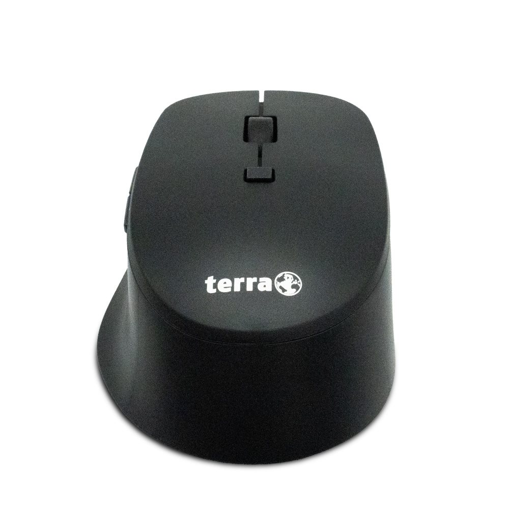 TERRA Mouse 4000 Wireless Silent USB black 6-Tasten Maus, für Rechtshänder